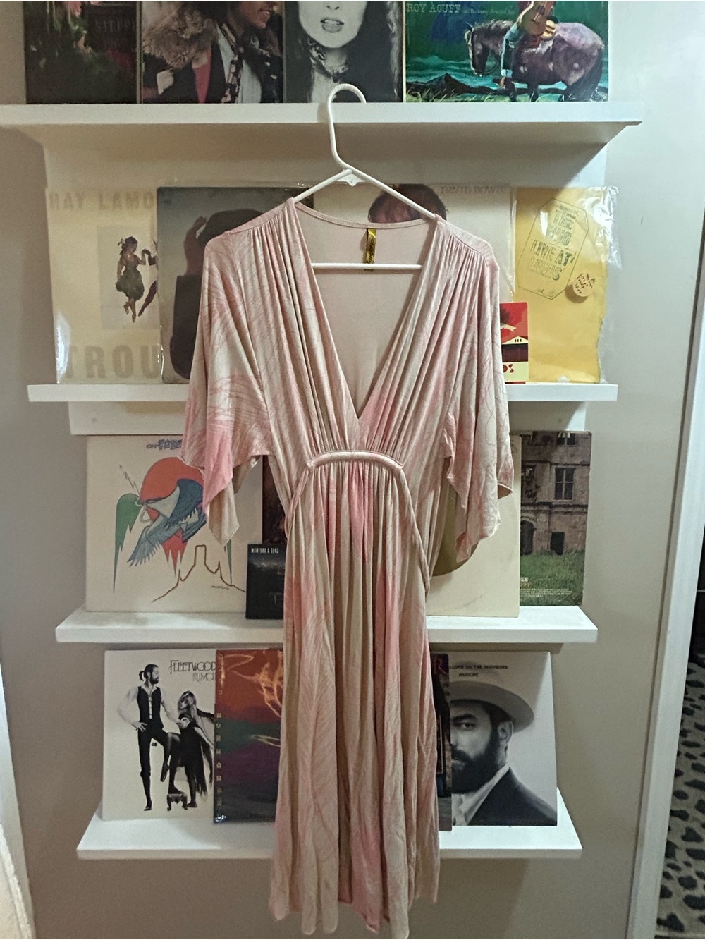 Rachel pally pink feather caftan dress - Picture 2 of 8